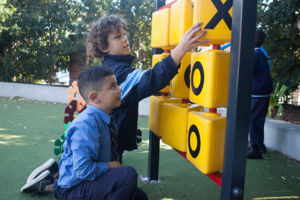 St Josephs Catholic Primary School Belmore - students playing knots and crosses at the playground area of school